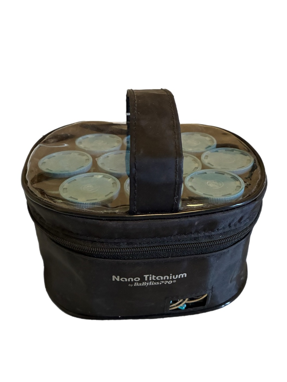 BaBylissPRO Nano Titanium 10 Piece Hot Rollers Travel Carry Case Hairsetter NEW
